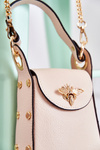 Маленька жіноча сумочка з орнаментом Ellies бежева