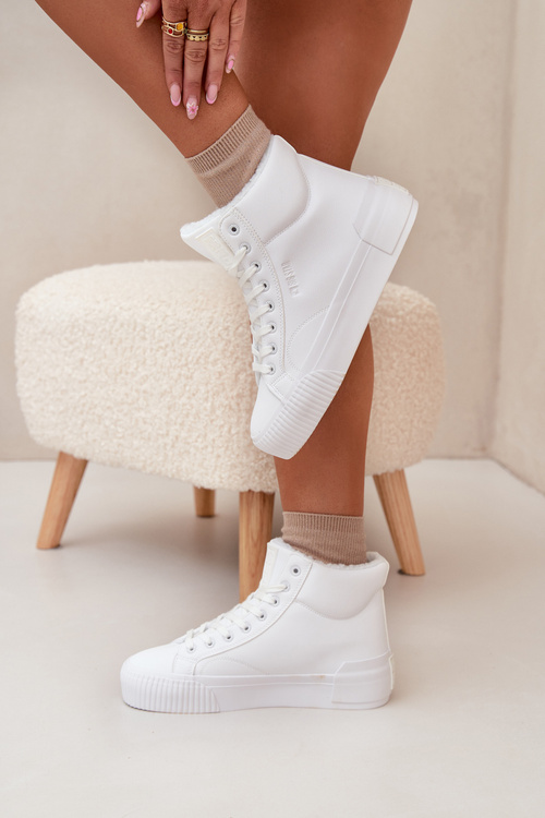 Утеплені Жіночі Кросівки На Платформі Big Star OO274794 Білі
