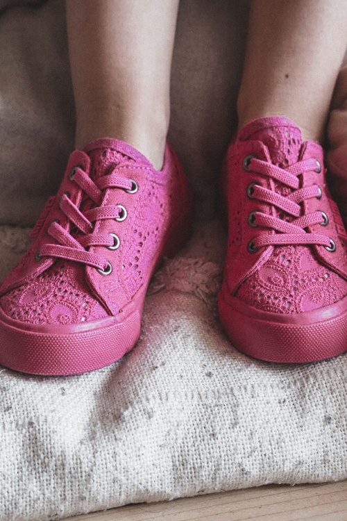 Ажурні кросівки Big Star JJ374131 Рожеві