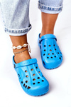 Жіночі поролонові шльопанці Kroksy EVA Blue