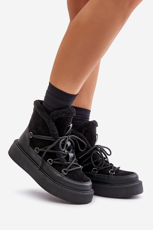 Чорні черевики на платформі Tamidra