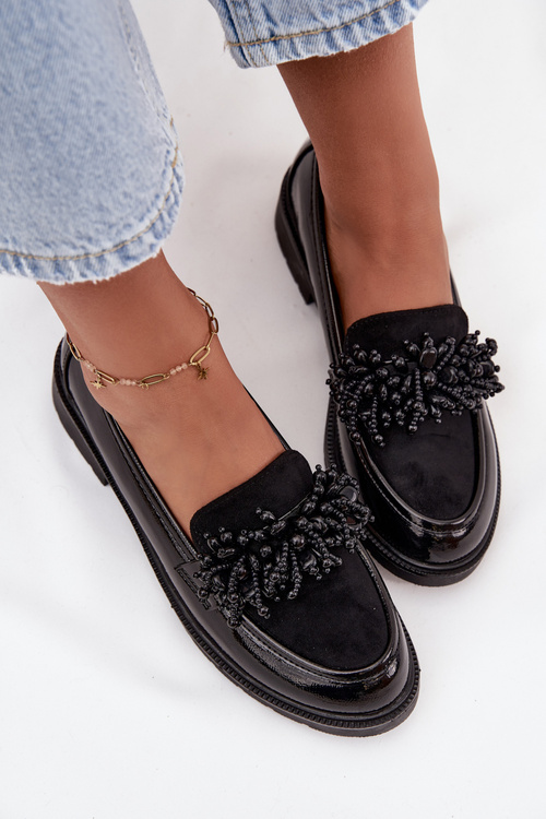 Жіночі лаковані мокасини S.Barski HY52-369B Чорні