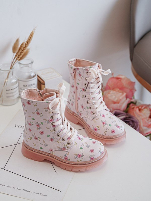 Дитячі утеплені чоботи на блискавці, рожеві Dolida