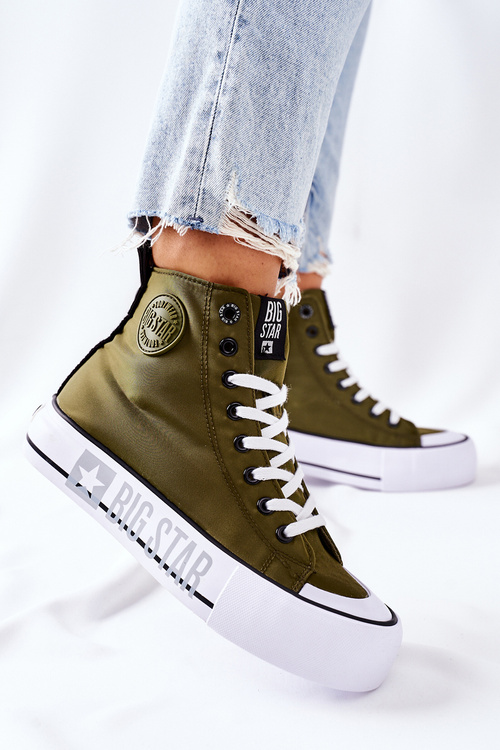 Високі кросівки на платформі Big Star II274018 Хакі