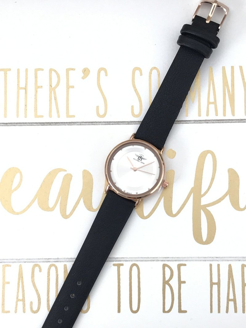 Жіночий годинник Michael John Paule Black White Dial