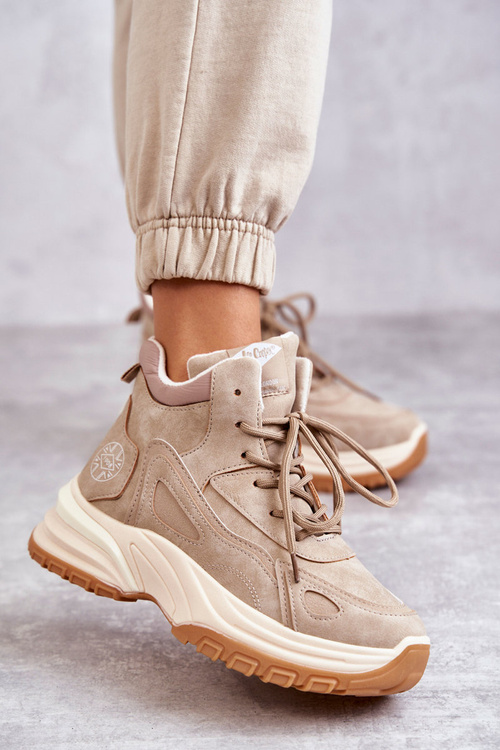 Черевики туристичні на платформі Lee Cooper LCJ-22-44-1352L Beige