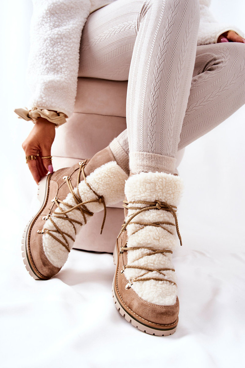 Утеплені чоботи Trapper Beige Jiliana