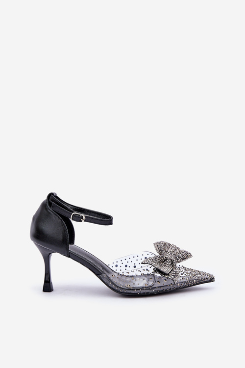 Прикрашені Чоботи На Каблуку Чорні Laviri