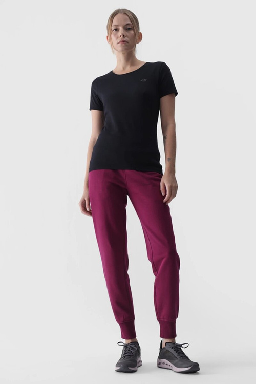 Жіноча гладка футболка з логотипом чорна 4F 4FWMM00TTSHF1845-20S