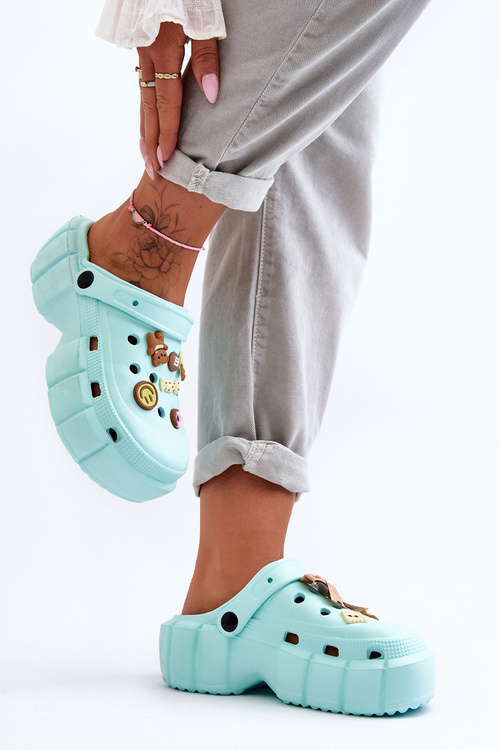 Жіночі поролонові тапочки Crocs з орнаментом Green Marlett