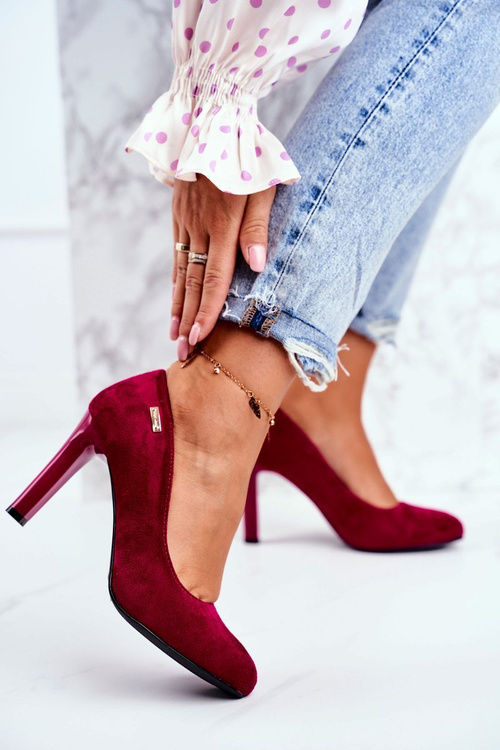 Жіночі бордові замшеві туфлі на шпильці Sergio Leone Campbell