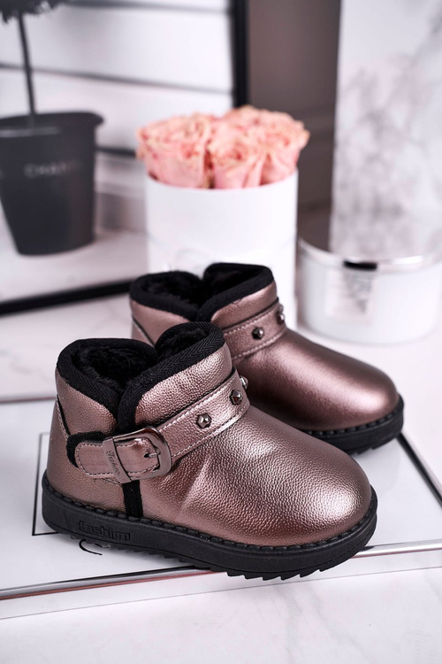 Дитячі снігові черевики теплі з хутром сірі Jinnie