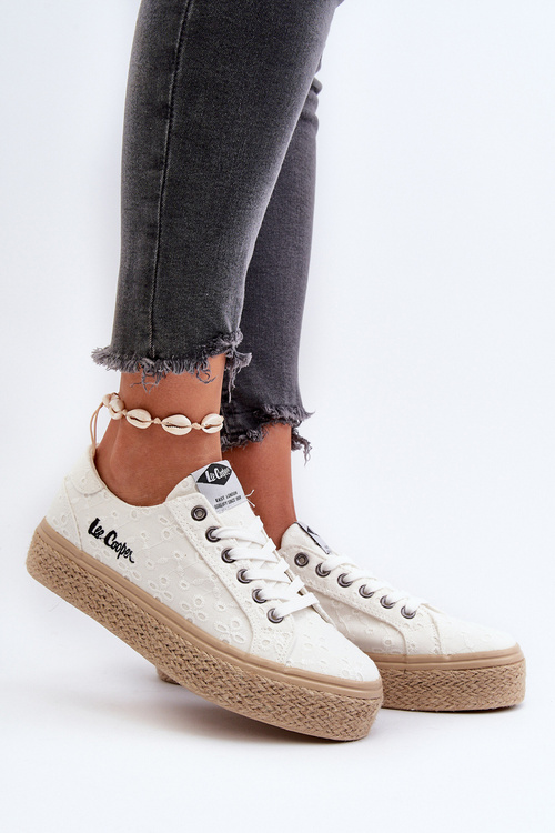 Кросівки з косою Lee Cooper LCW-24-44-2410 Білі