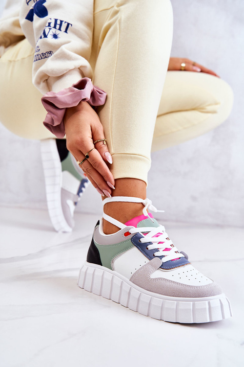 Жіночі спортивні шкіряні черевики біло-сірі флорентійські