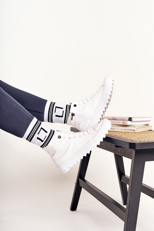 Жіночі високі кросівки на масивній підошві BIG STAR FF274241 Білі