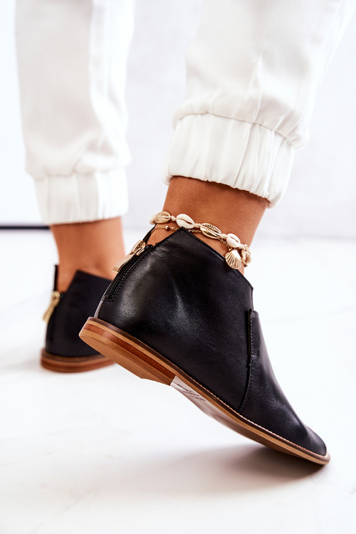 Шкіряні чоботи на підборах Laura Messi Black 2324