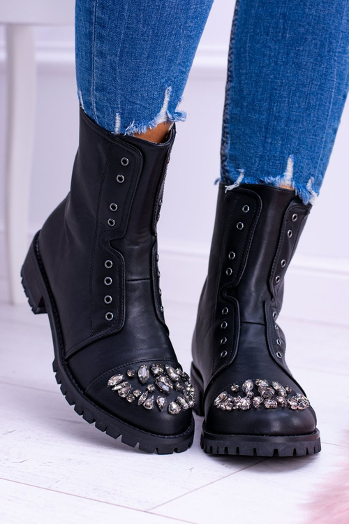 Ботильйони Carrie Zirconia Чорні жіночі чоботи Carrie