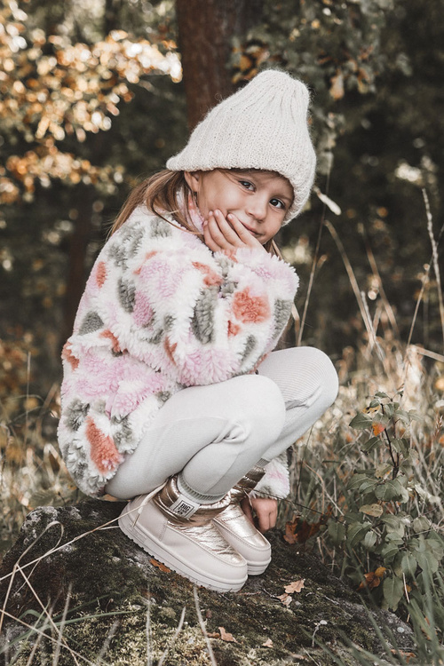 Дитячі снігові черевики Big Star KK374221 Бежево-золотий