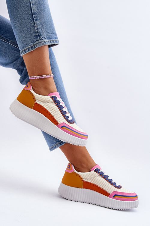Жіночі кросівки на платформі різнокольорові Redala
