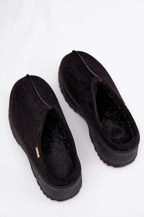 Жіночі низькі сніжні чоботи на платформі чорні Yrenna