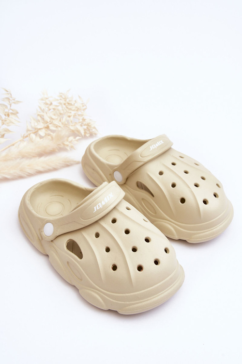 Дитячі поролонові тапочки Crocs Beige Cloudy