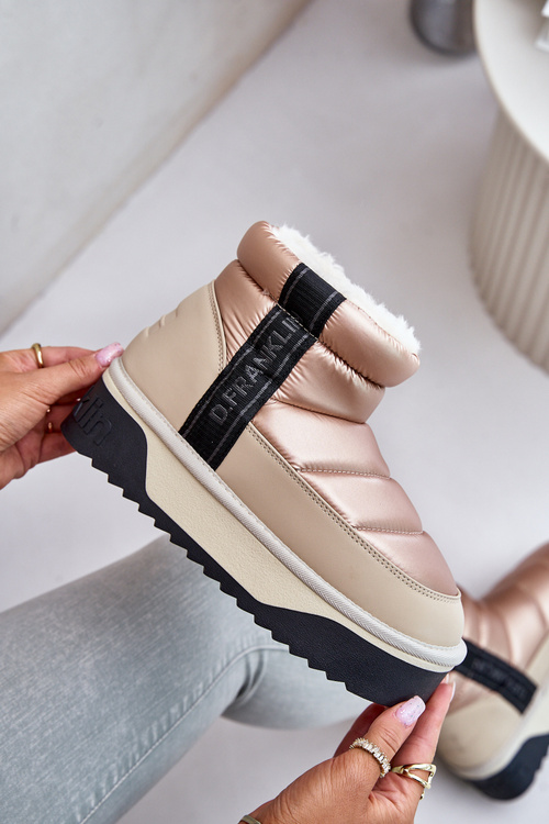 Снігові черевики на товстій підошві D.Franklin Бежеві DFSH371010