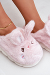 Пухнасті Тапочки З Мотивом Кролика Рожеві Natasha