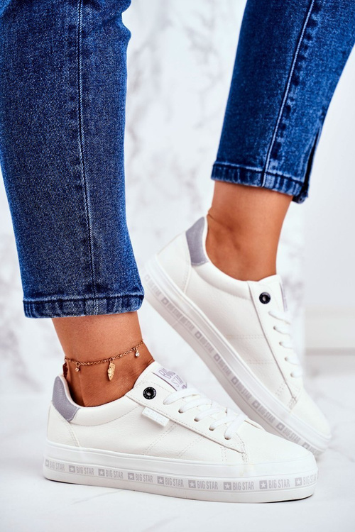 Жіночі шкіряні кросівки Big Star GG274194 Білі