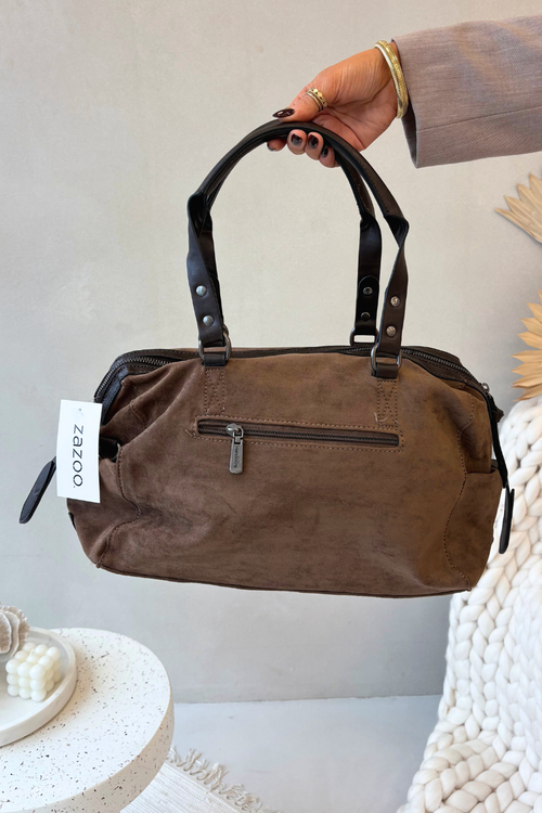 Сумка з еко замші Темно беж Gressa