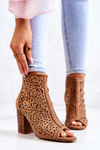 Ажурні чоботи на шпильці Camel Brittany