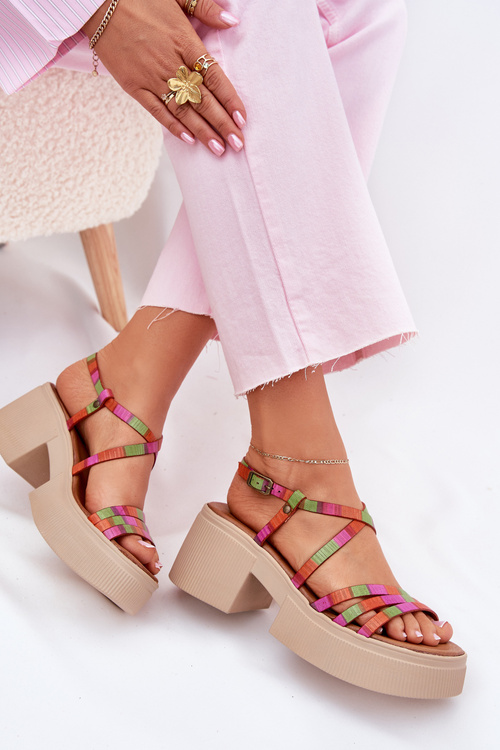 Жіночі Шкіряні Сандалі Maciejka 06990-39 Багатоколірні