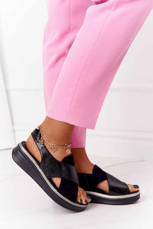 Сліпони на платформі Sergio Leone SK029 Чорні