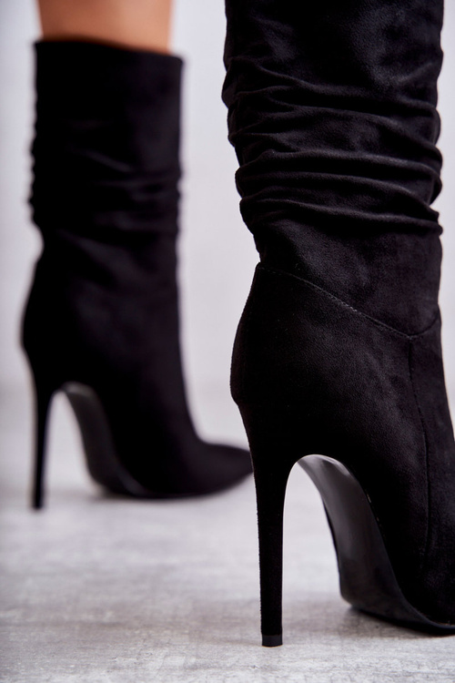 Жіночі м'яті чоботи Чоботи чорні Лагуна