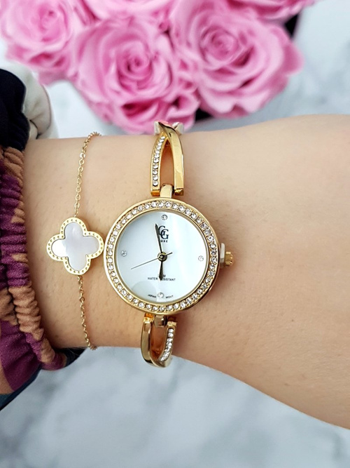 Елітний жіночий годинник-браслет Gold Elle