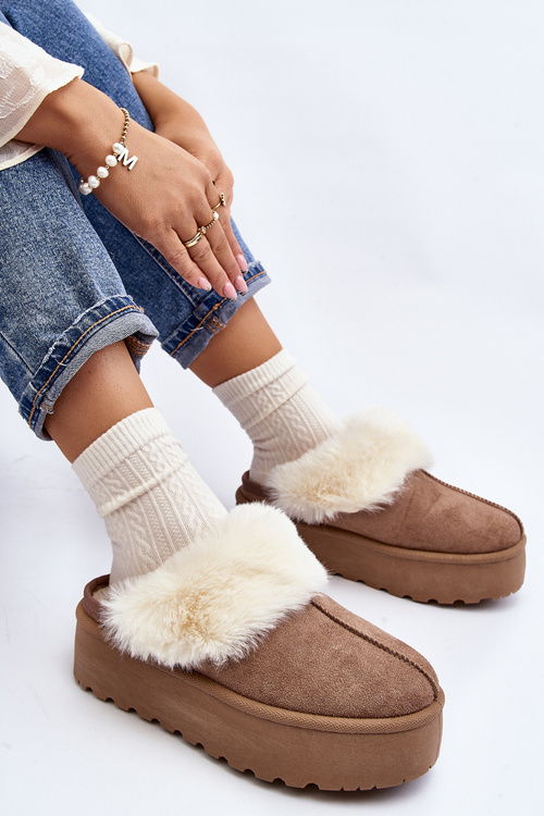 Жіночі зимові черевики на товстій підошві кольору хакі Starlyn