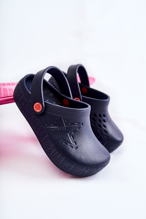 Дитячі світлі тапочки Kroks Big Star II375002 Темно-сині