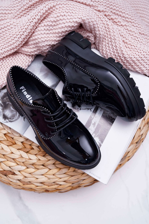 Жіночі лаковані чорні туфлі So What