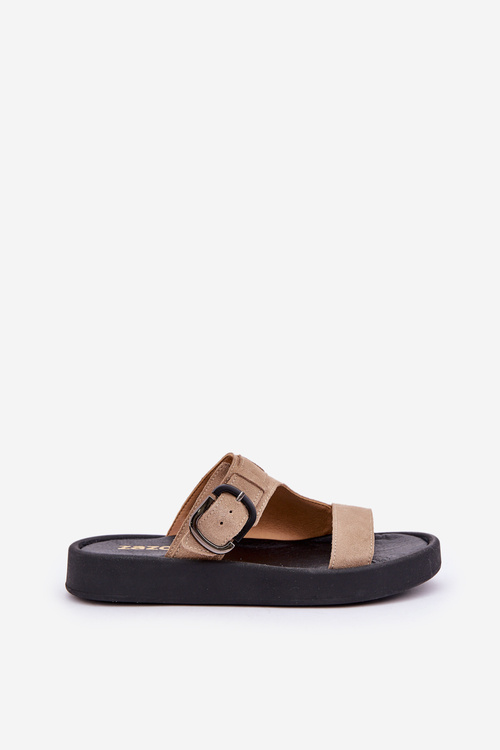 Жіночі Замшеві Сандалі На Платформі Бежеві Zazoo 3024