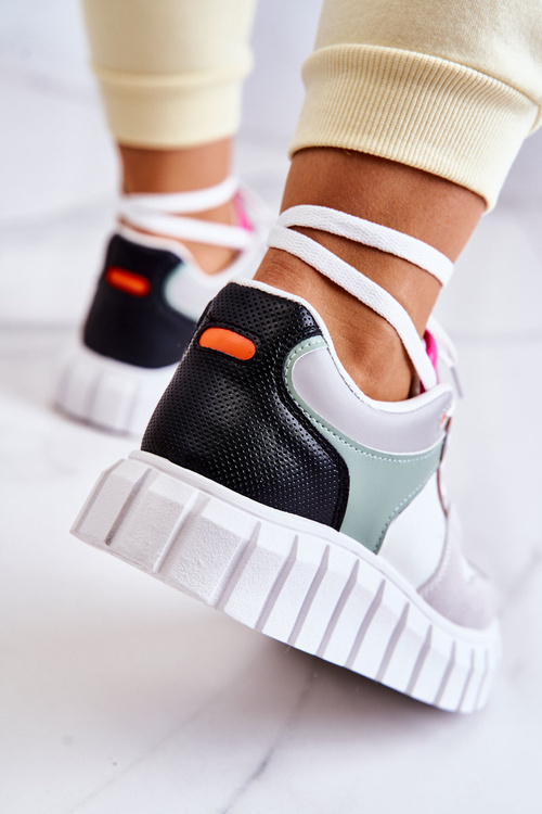 Жіночі спортивні шкіряні черевики біло-сірі флорентійські