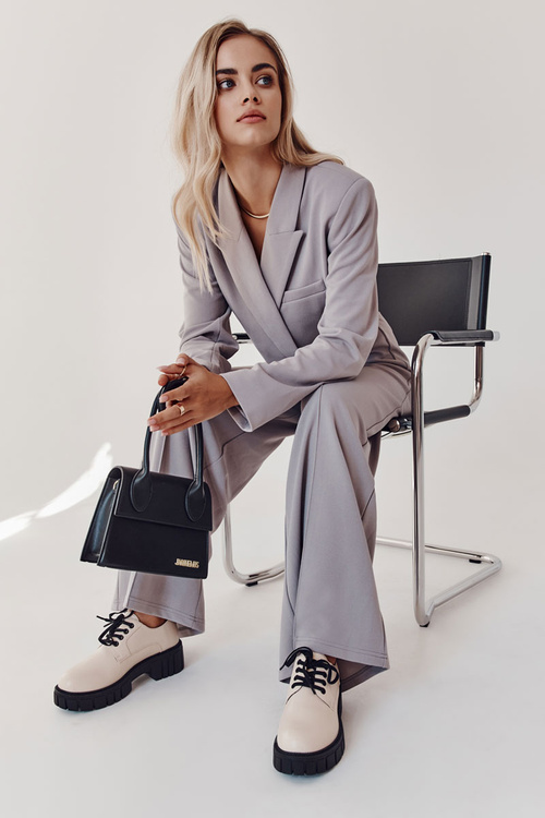 Модні шкіряні туфлі La.Fi 210013BE-PU Бежеві