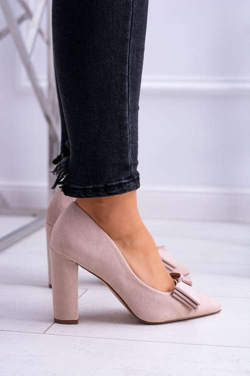 Жіночі туфлі з високим загостренням бежеві пісочні