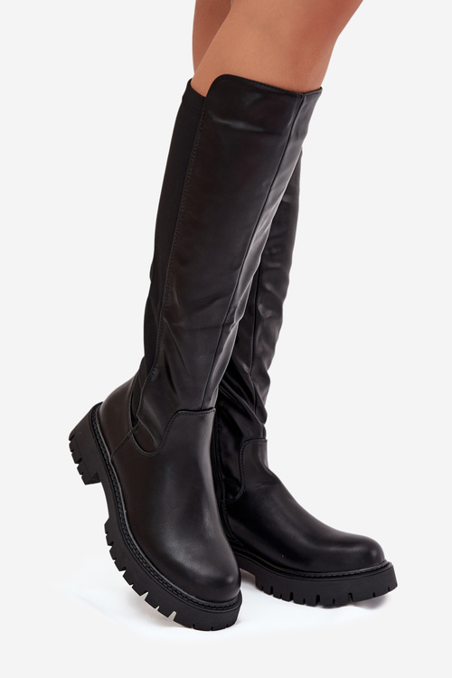 Ізольовані жіночі чоботи на блискавці чорні Harlina