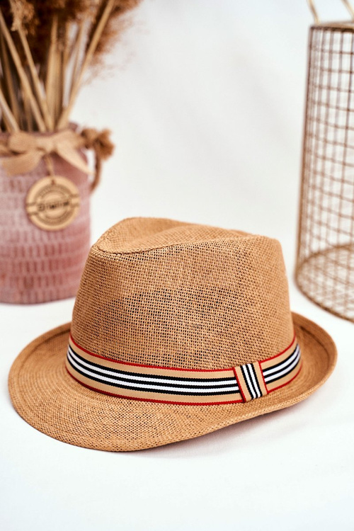 Жіночий капелюх Fedora, коричневий, 100% папір