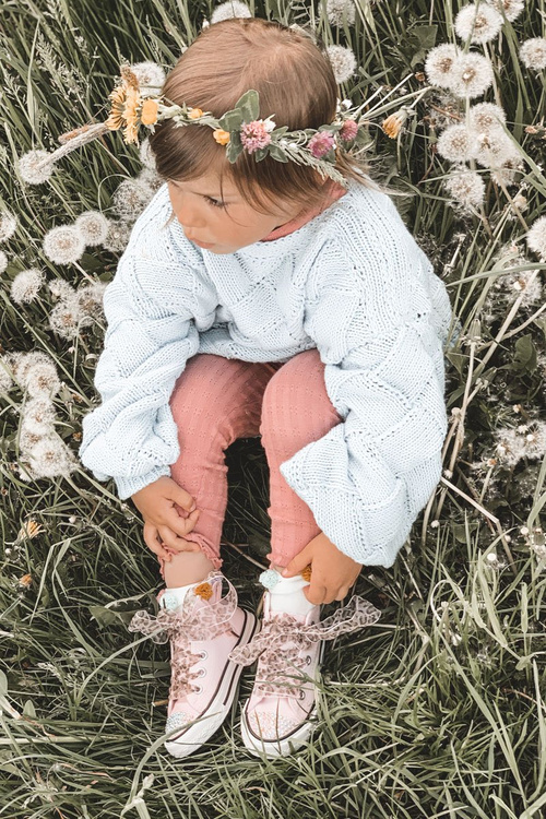 Дитячі цирконієві кросівки Pink Smile