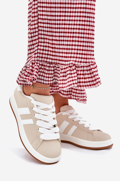 Спортивне Взуття Для Жінок Кросівки З Еко Шкіри Бежеві Ravina