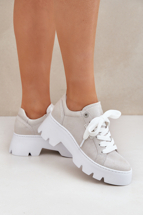 Кросівки Спортивне Взуття На Платформі CheBello 4632 Сріблясті