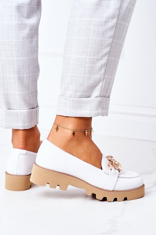 Шкіряні мокасини Lewski Shoes 3040 Білі