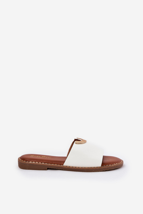 Жіночі Сандалі Еко Шкіра З Декоративними Деталями Білі Mevith