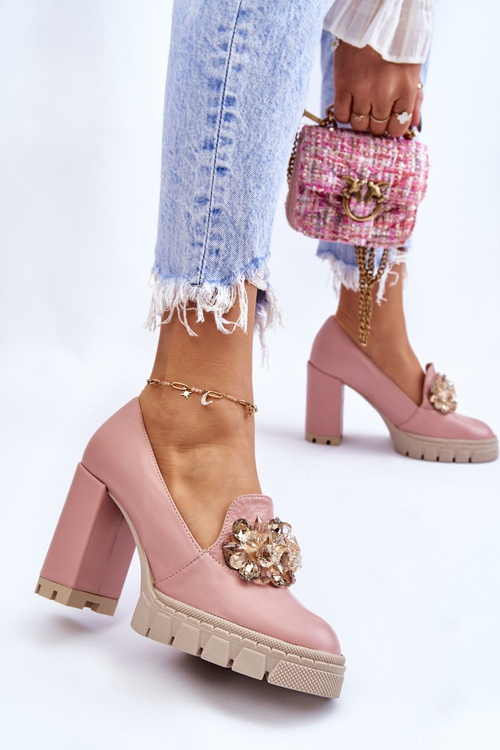 Елегантні човники з орнаментом Гладка рожева Катерина