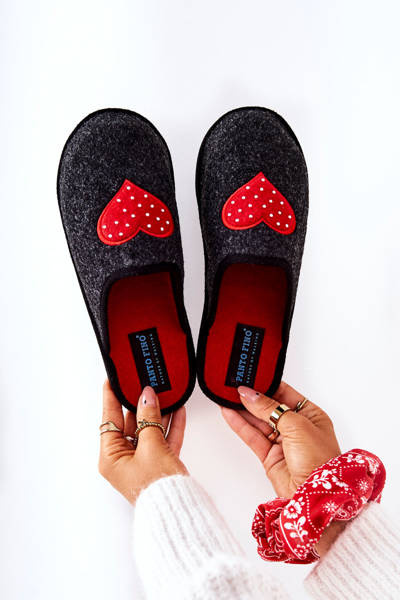 Домашні тапочки Panto Fino II267009 Black-Red